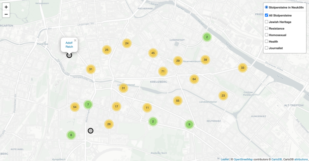 Stolpersteine Interactive Map – Nicola Andersson